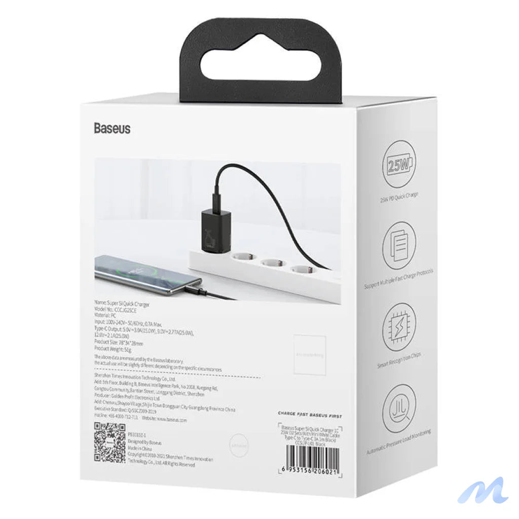 Baseus Super Si Quick Charger 1C 25W (black)