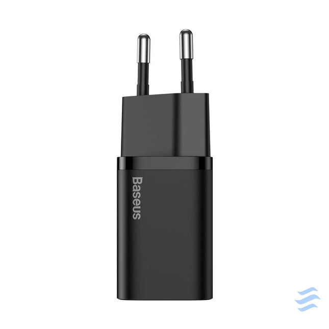 Baseus Super Si Quick Charger 1C 25W with USB C cable for USB C 1m (black) mains chargers