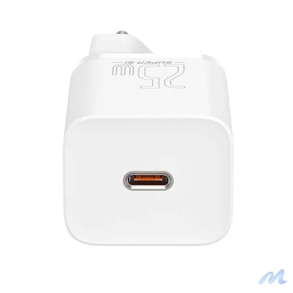 Baseus Super Si Quick Charger 1C 25W with USB-C cable for USB-C 1m (white)