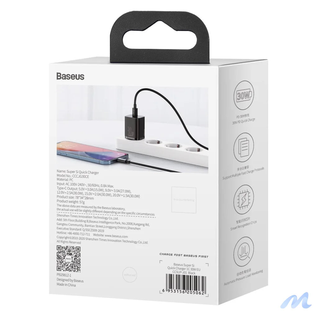 Baseus Super Si Quick Charger 1C 30W (black)