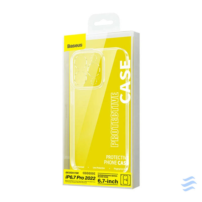 Baseus SuperCeramic Transparent Glass Case and Tempered Glass set for iPhone 14 Plus For smartphones