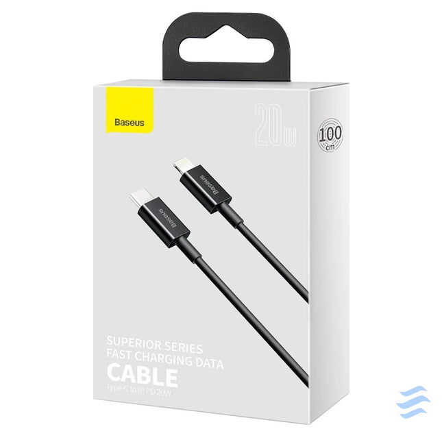 Baseus Superior Series Cable USB C to iP 20W PD 1m (black) USB C to Lightning