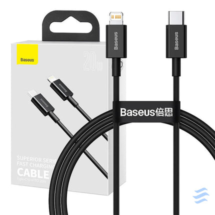 Baseus Superior Series Cable USB C to iP 20W PD 1m (black) USB C to Lightning