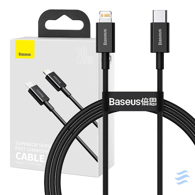 Baseus Superior Series Cable USB C to iP 20W PD 1m (black) USB C to Lightning