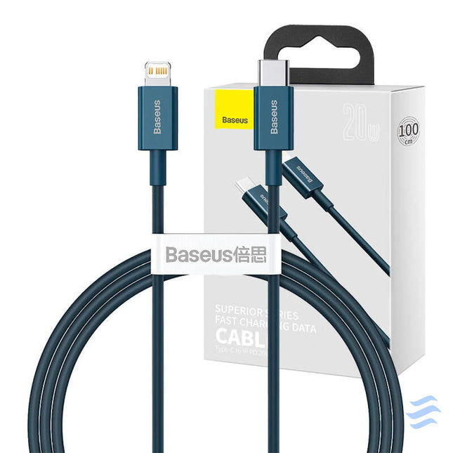 Baseus Superior Series Cable USB C to iP 20W PD 1m (blue) USB C to Lightning