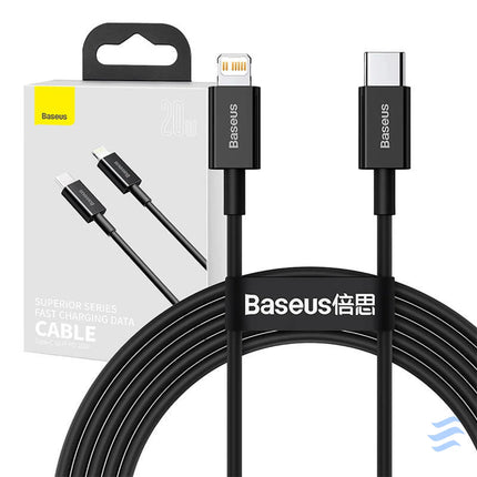 Baseus Superior Series Cable USB C to iP 20W PD 2m (black) USB C to Lightning