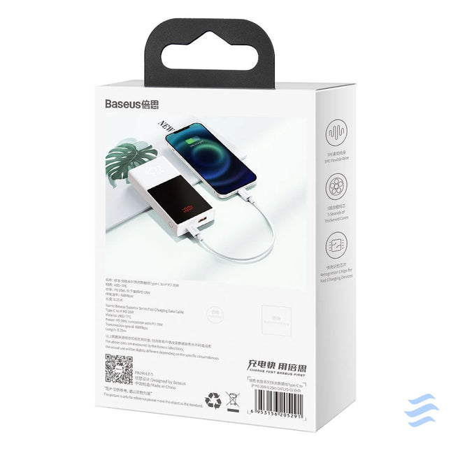 Baseus Superior Series Cable USB C to Lightning 20W PD 0,25m (white) USB C to Lightning