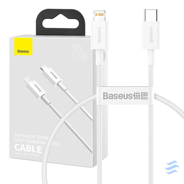 Baseus Superior Series Cable USB C to Lightning 20W PD 0,25m (white) USB C to Lightning