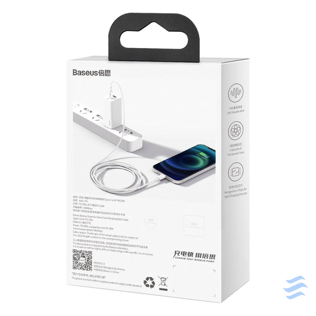 Baseus Superior Series Cable USB C to Lightning 20W PD 2m (white) USB C to Lightning
