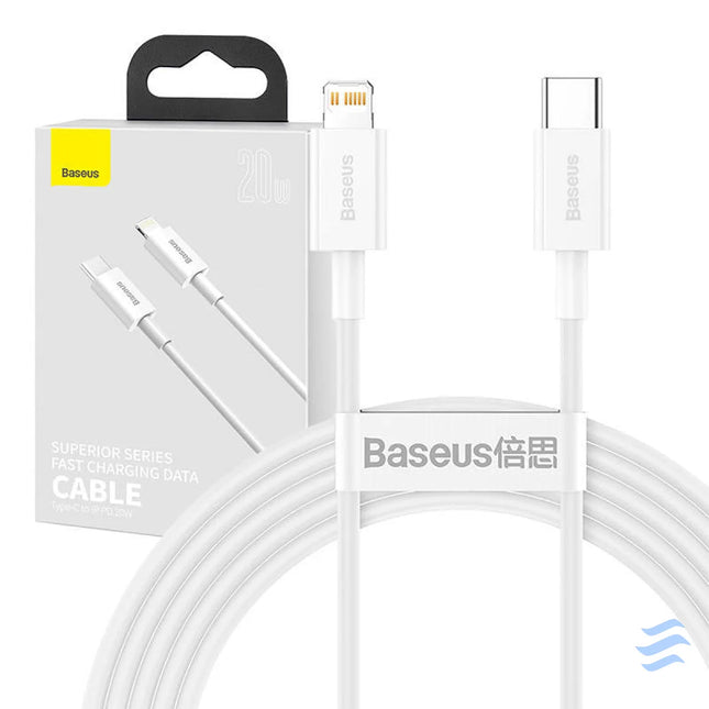 Baseus Superior Series Cable USB C to Lightning 20W PD 2m (white) USB C to Lightning