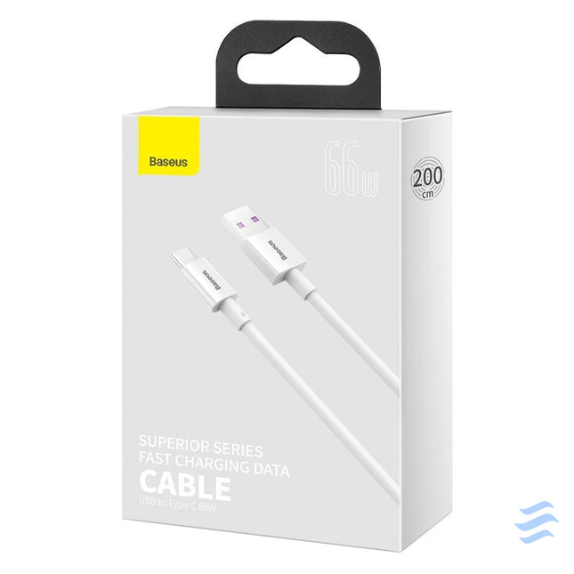 Baseus Superior Series Cable USB to USB C 66W 2m (white) USB to USB C