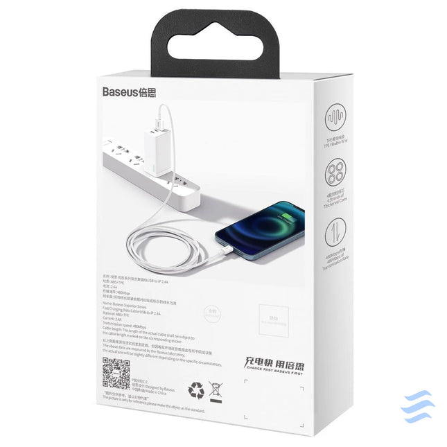 Baseus Superior Series Cable USB to Lightning 2.4A 1m (white) USB to Lightning