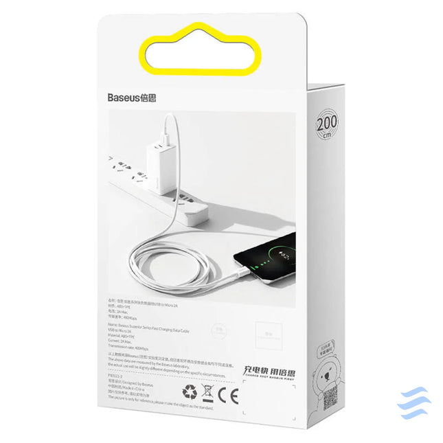 Baseus Superior Series Cable USB to micro USB 2A 2m (white) USB to Micro USB