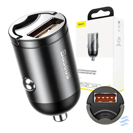 Baseus Tiny Star Mini Quick Charge Car Charger USB Port 30W Grey Car chargers