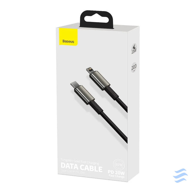 Baseus Tungsten Gold Cable Type C to iP PD 20W 2m (black) USB C to Lightning