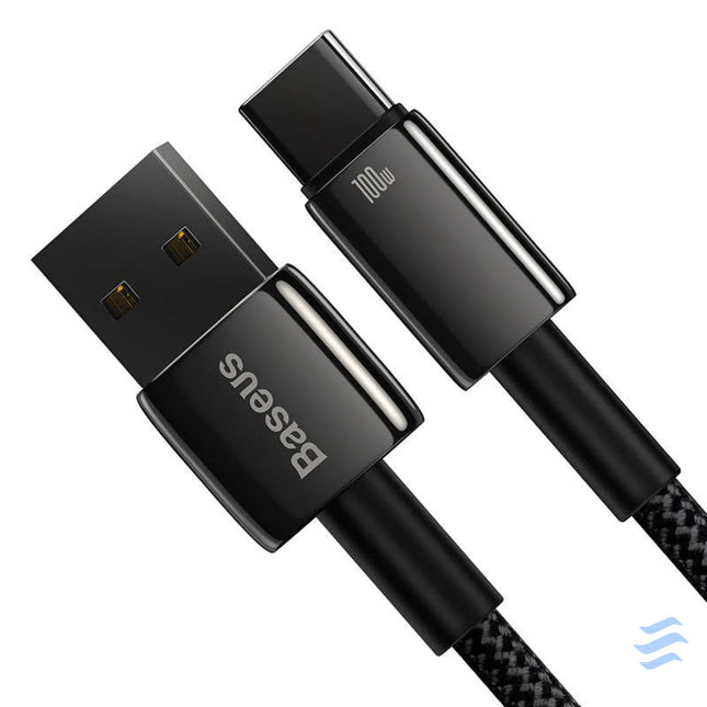 Baseus Tungsten Gold Cable USB to USB C 100W 1m (black) USB cables
