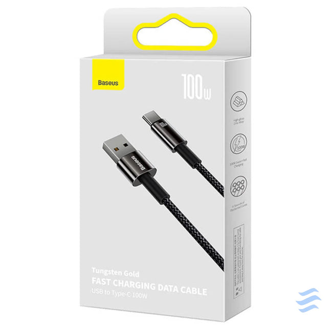 Baseus Tungsten Gold Cable USB to USB C 100W 1m (black) USB cables