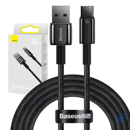 Baseus Tungsten Gold Cable USB to USB C 100W 2m (black) USB cables