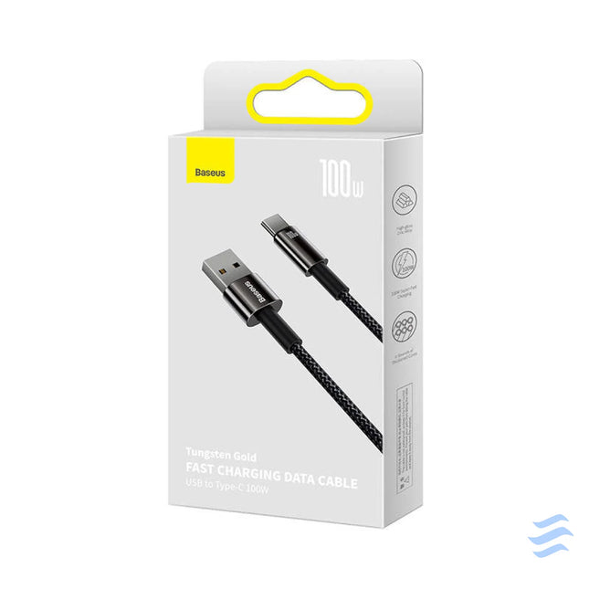 Baseus Tungsten Gold Cable USB to USB C 100W 2m (black) USB cables