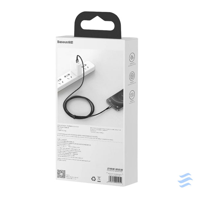 Baseus Tungsten Gold Cable USB to iP 2.4A 2m (black) USB to Lightning