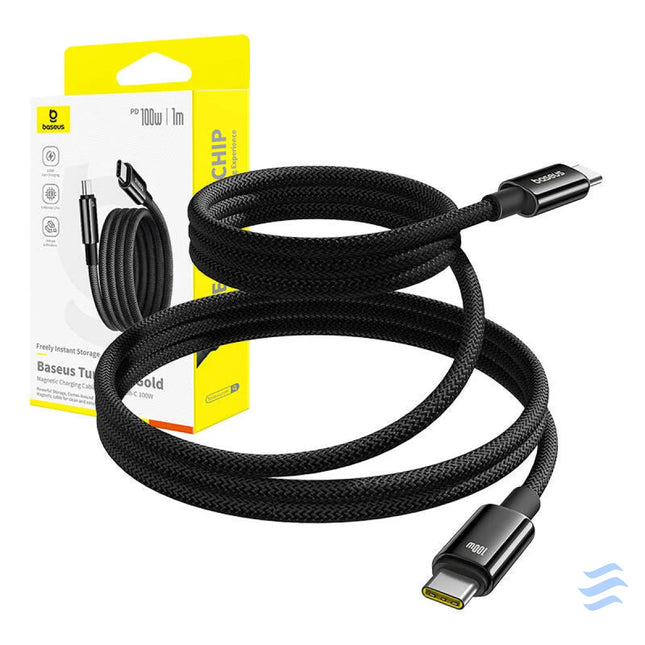 Baseus Tungsten Gold Charging Cable USB C to USB C 100W 1m (black) USB C to USB C