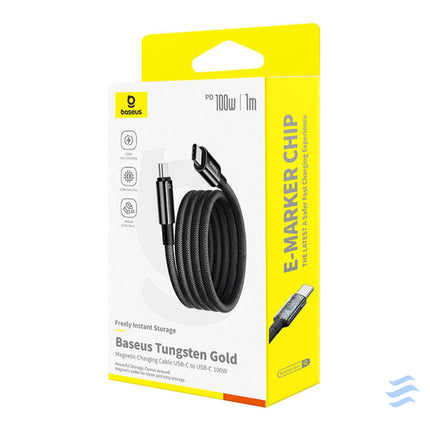 Baseus Tungsten Gold Charging Cable USB C to USB C 100W 1m (black) USB C to USB C