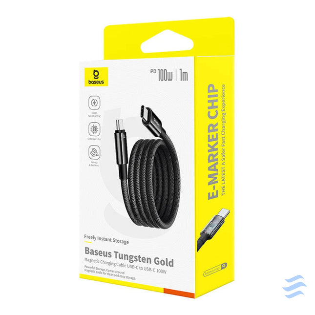Baseus Tungsten Gold Charging Cable USB C to USB C 100W 1m (black) USB C to USB C
