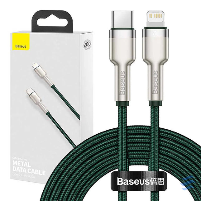Baseus USB C cable for Lightning 2m (green) USB C to Lightning