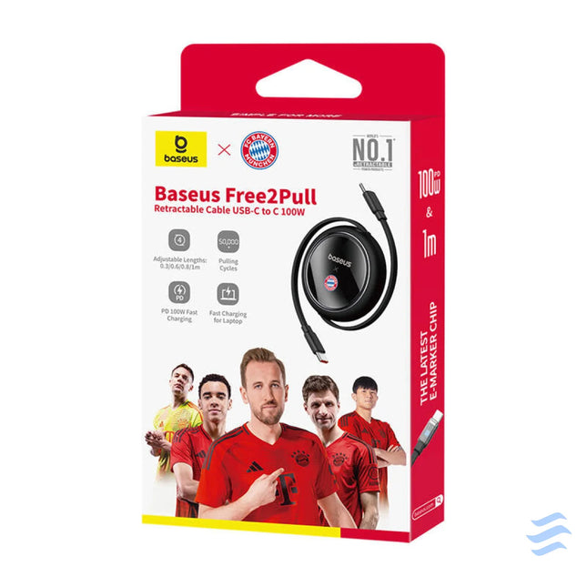 Baseus USB C to USB C 100W Charging Cable (Black) Bayern Edition USB to USB C