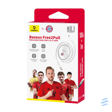 Baseus USB C to USB C 100W Charging Cable (White) Bayern Edition USB cables