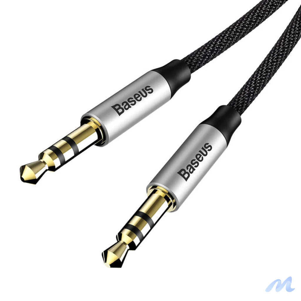 Baseus Yiven Audio Cable Cable 3.5 male Audio M30 1.5M Silver+ Black