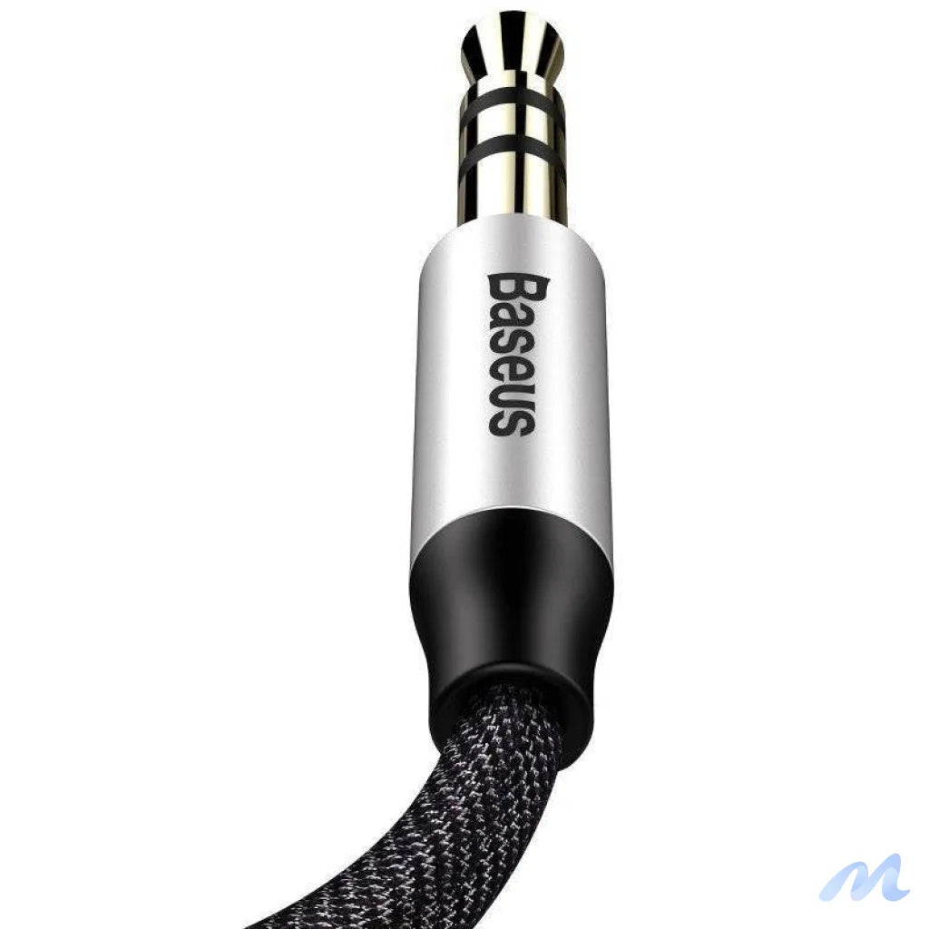 Baseus Yiven Audio Cable mini jack 3,5mm AUX, 1m (Black+Silver)