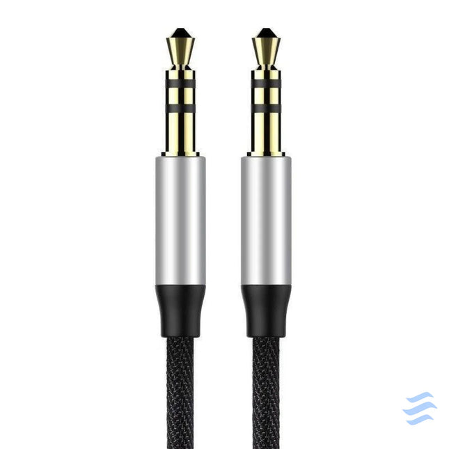 Baseus Yiven Audio Cable mini jack 3,5mm AUX 1m (Black + Silver) Audio cables