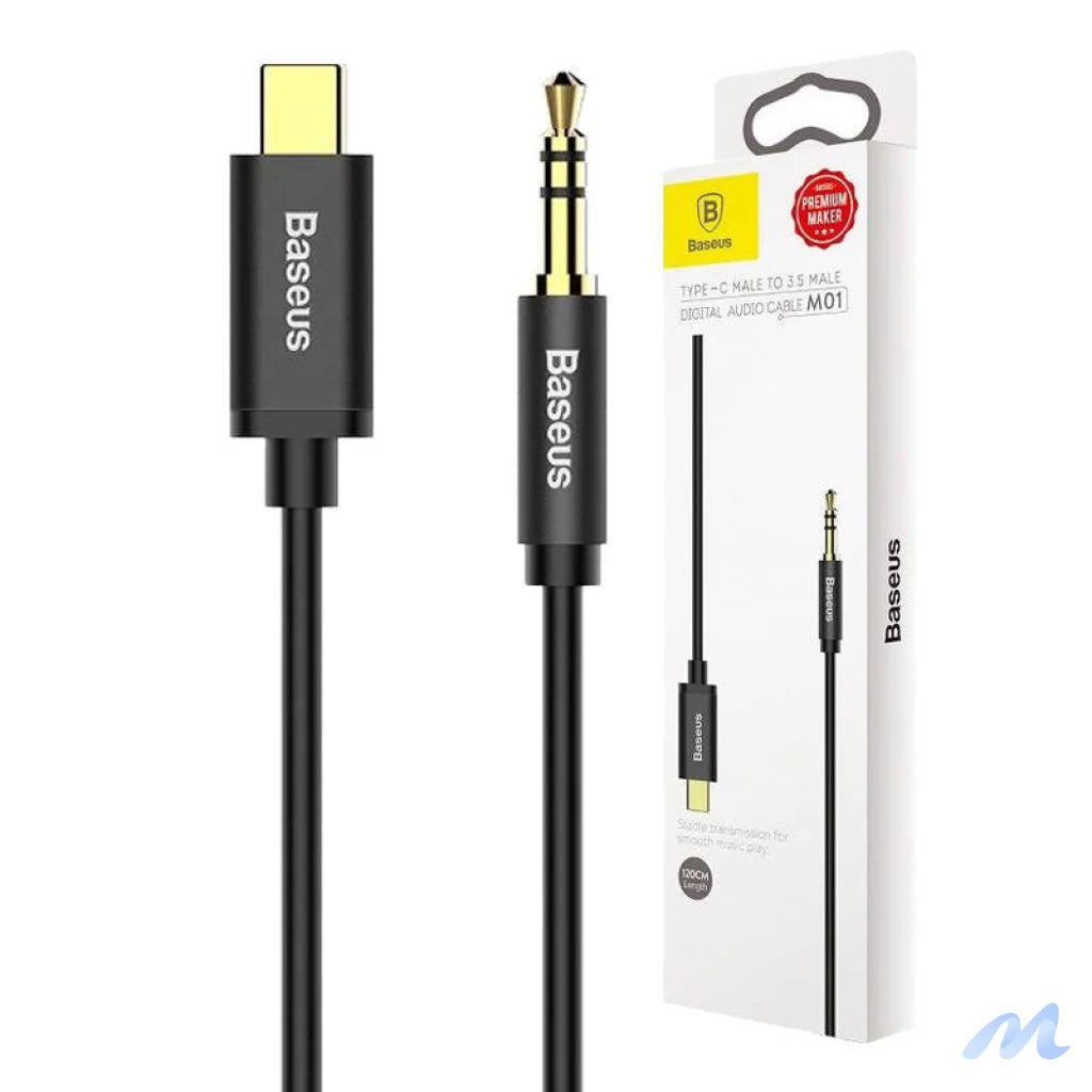 Baseus Yiven Audio cable USB-C to mini jack 3,5mm, 1.2m (Black)