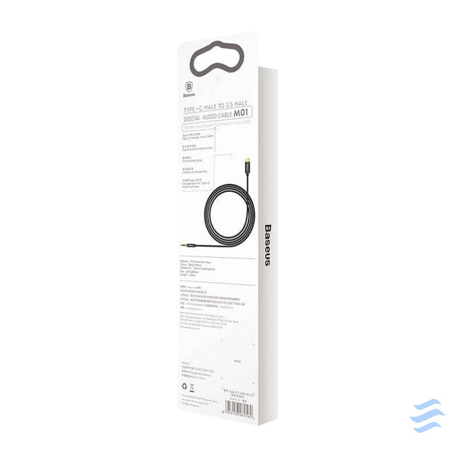 Baseus Yiven Audio cable USB C to mini jack 3,5mm 1.2m (Black) Audio cables