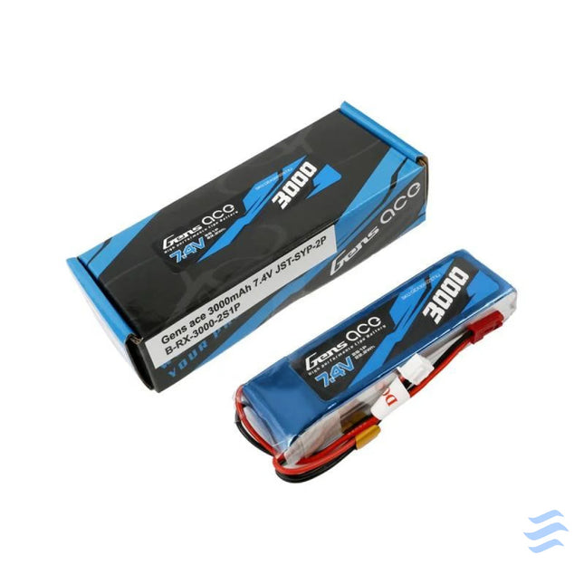 Battery Gens Ace 3000mAh 7.4V 1C 2S1P LiPo Lithium and NiMH