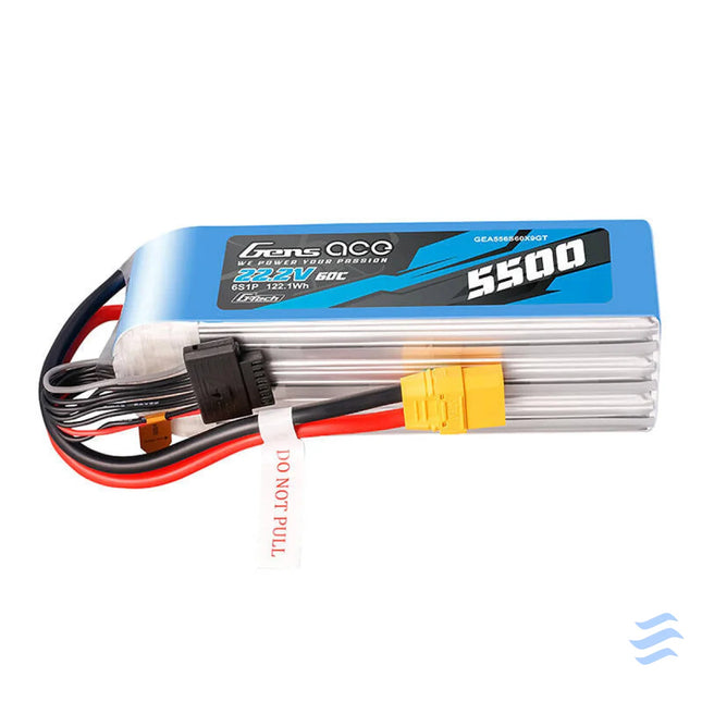 Battery Gens Ace G Tech 5500mAh 22.2V 60C 6S1P LIPO with XT90 connector Lithium and NiMH