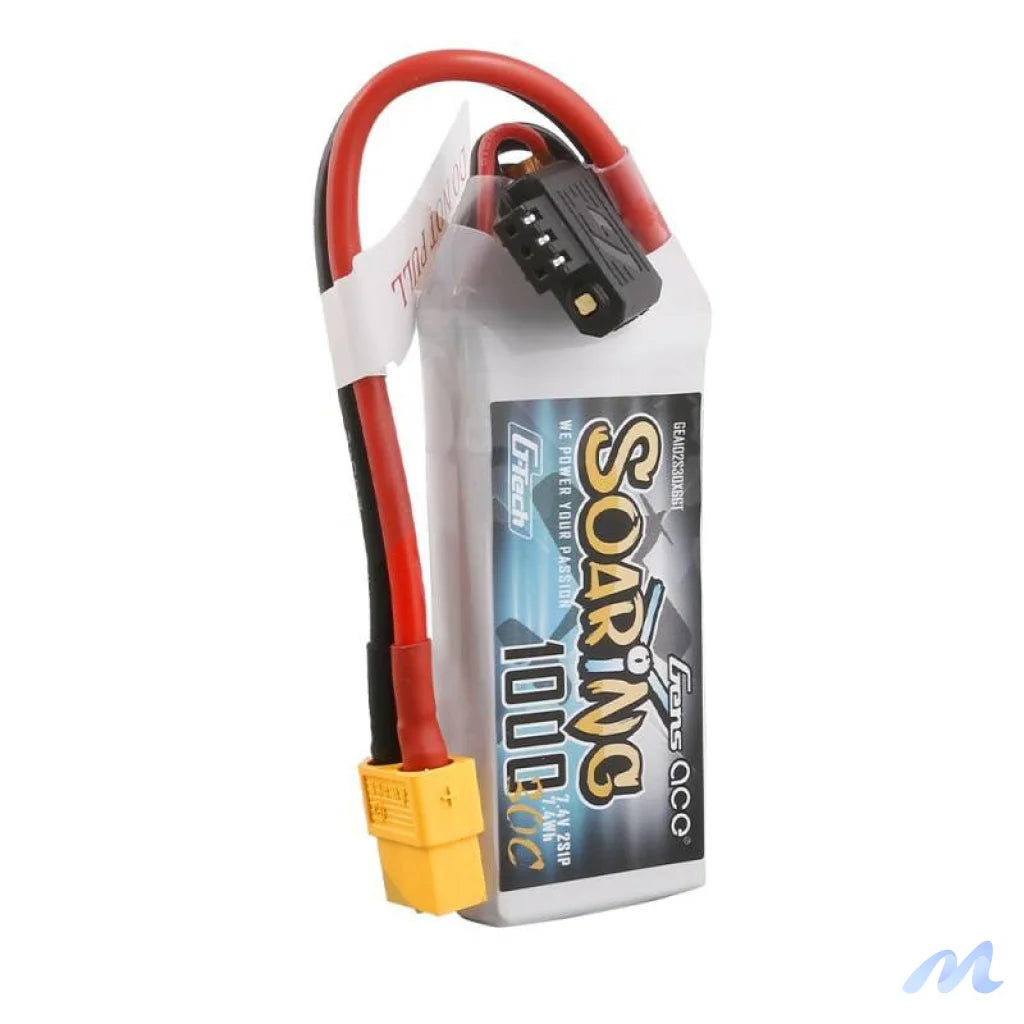 Battery Gens Ace G-Tech Soaring 1000mAh 7.4V 30C 2S1P XT60