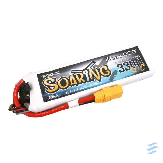 Battery Gens Ace G Tech Soaring 3300mAh 7.4V 30C 2S1P XT90 Lithium and NiMH