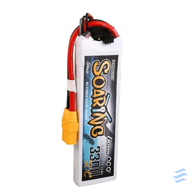 Battery Gens Ace G Tech Soaring 3300mAh 7.4V 30C 2S1P XT90 Lithium and NiMH