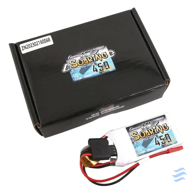 Battery Gens ace G Tech Soaring 450mAh 7,4V 30C 2S1P JST SYP Lithium and NiMH