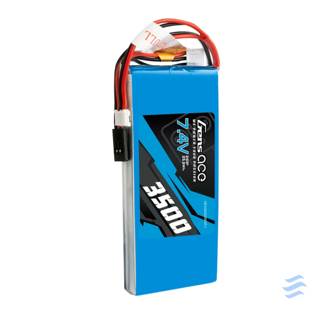 Battery LiPo Gens Ace 3500mAh 7,4V 1C 2S1P RX/TX Lithium and NiMH