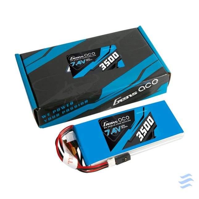 Battery LiPo Gens Ace 3500mAh 7,4V 1C 2S1P RX/TX Lithium and NiMH