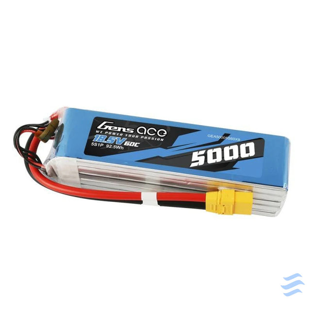 Battery LiPo Gens Ace Bashing 5000mAh 18.5V 60C 5S1P XT90 Lithium and NiMH