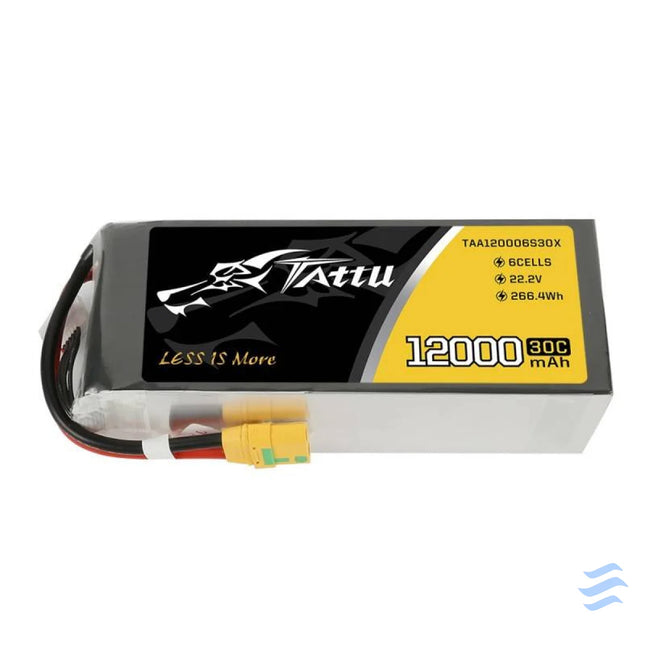 Battery Tattu 12000mAh 22.2V 30C 6S1P XT90 Lithium and NiMH