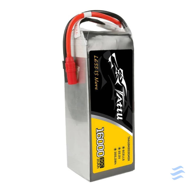 Battery Tattu 16000mAh 22.2V 30C 6S1P LiPo AS150 + XT150 Lithium and NiMH