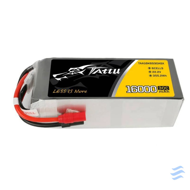Battery Tattu 16000mAh 22.2V 30C 6S1P LiPo AS150 + XT150 Lithium and NiMH