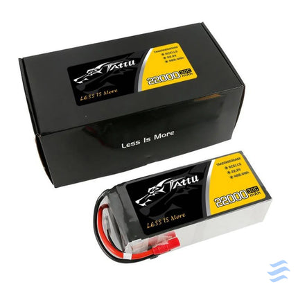 Battery Tattu 22000mAh 22.2V 30C 6S1P LiPo AS150 + XT150 Lithium and NiMH