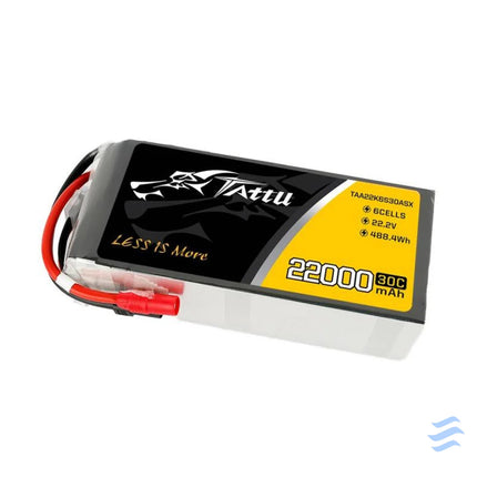 Battery Tattu 22000mAh 22.2V 30C 6S1P LiPo AS150 + XT150 Lithium and NiMH
