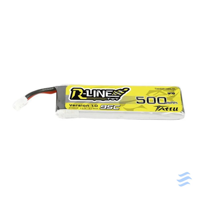Battery Tattu 500mAh 3.7V 95C 1S1P Long Lithium and NiMH